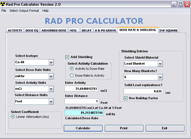 Tutorial
Shielding tutorial screenshot
Keywords: Rad Pro Calculator