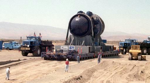 Trojan Nuclear Power Plant (decommissioned)
The decommissioned reactor from the Trojan Nuclear Power Plant in Portland, Ore., is prepared to be buried in a 45-foot deep trench on the Hanford Nuclear Reservation near Richland, Wash., Wednesday, Aug. 11, 1999.
Keywords: Trojan Nuclear Power Plant Rainier Ore (decommissioned)