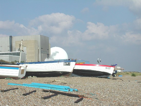 Sizewell
Fishing boats still fish from beach in the shadow of Sizewell's two Nuclear power stations.
Keywords: Sizewell
