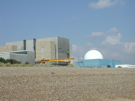 Sizewell's two Nuclear power stations
Sizewell's two Nuclear power stations dominate the landscape; the first building is Sizewell A a Magnox gas cooled reactor whilst the second building with the white dome is Sizewell B, Britain's only PWR (Pressurised Water Reactor).

Keywords: Sizewell Magnox PWR