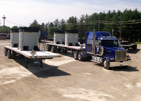 The First Two of Approximately 4,000 Containers of Treated Low-Level Radioactive Waste from Fernald's K-65 Silos are Prepared to Leave the U.S. Department of Energy's Fernald Closure Project for a Storage Facility in West Texas.
Keywords: Fernald Closure Project Fernald Green Salt Plant, Feed Materials Production Center, Fernald, Ohio (FEMP)