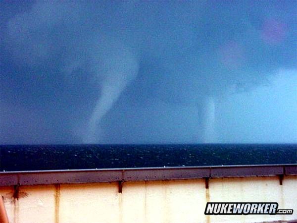 Calvert Cliffs
The F5 Tornado as seen from the Baltimore Gas & Electric (BGE) Calvert Cliffs Nuclear Power Plant in Lusby, MD as it begins it's trek across the Chesapeake Bay. This photo was shot looking east, close to the plant's water intake systems.
Keywords: Calvert Cliffs Nuclear Power Plant