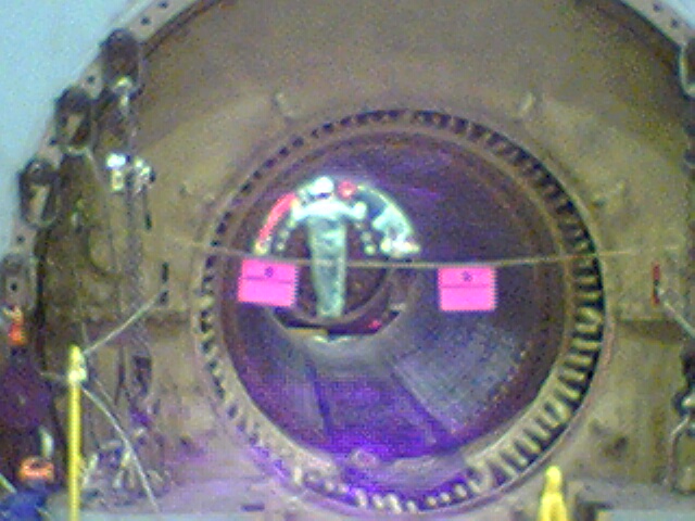 Empty stator
One of the Dresden Genertor Stators during the dual outage, when both generator field rotors were cracked.
