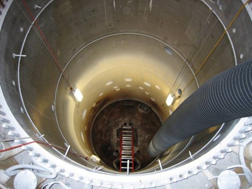The PBRF reactor vessel with all internals removed.
