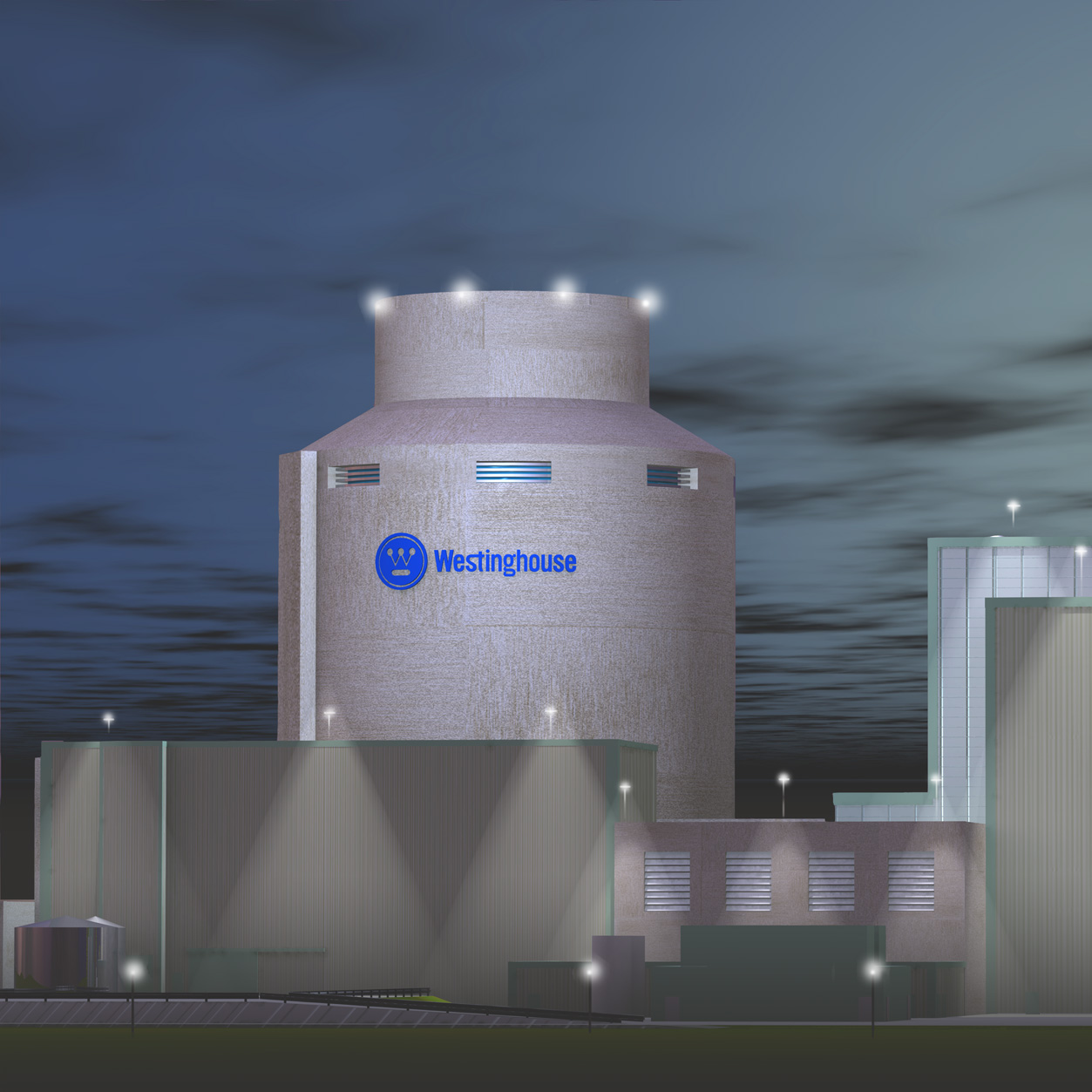 Westinghouse AP1000 Reactor - Simulated Night Scene
Keywords: Westinghouse AP1000 Reactor