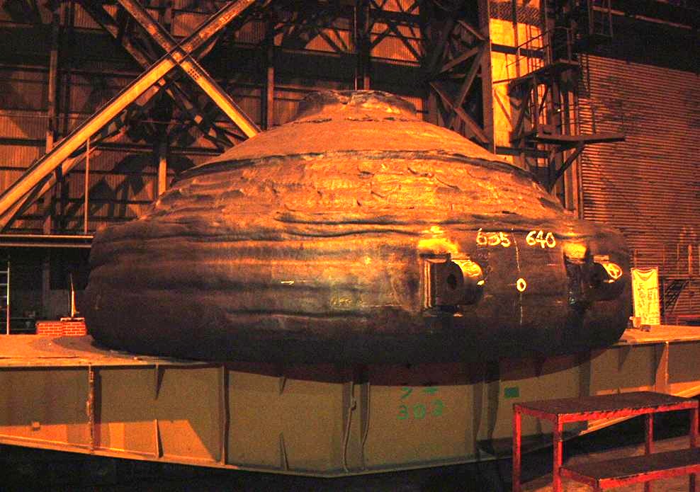 Salem 2 Reactor Head
Before Rough Machining, Lifting Lugs Welded
Keywords: Salem Nuclear Power Plant Reactor Head