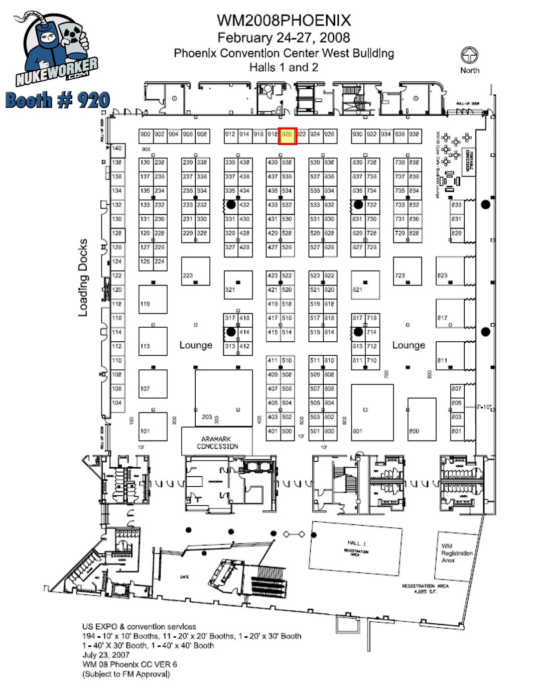 WM08 Map
Waste Management 2008 Booth Map
