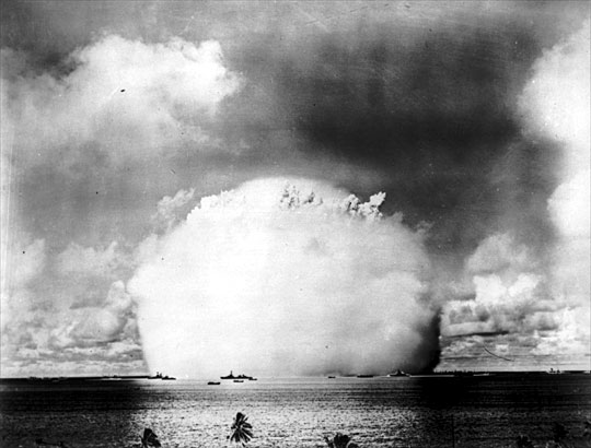 Baker
Yield: 23 kilotons
Location: Bikini Atoll, Sub-surface burst, Depth -90 ft
Date: 24.July.1946
