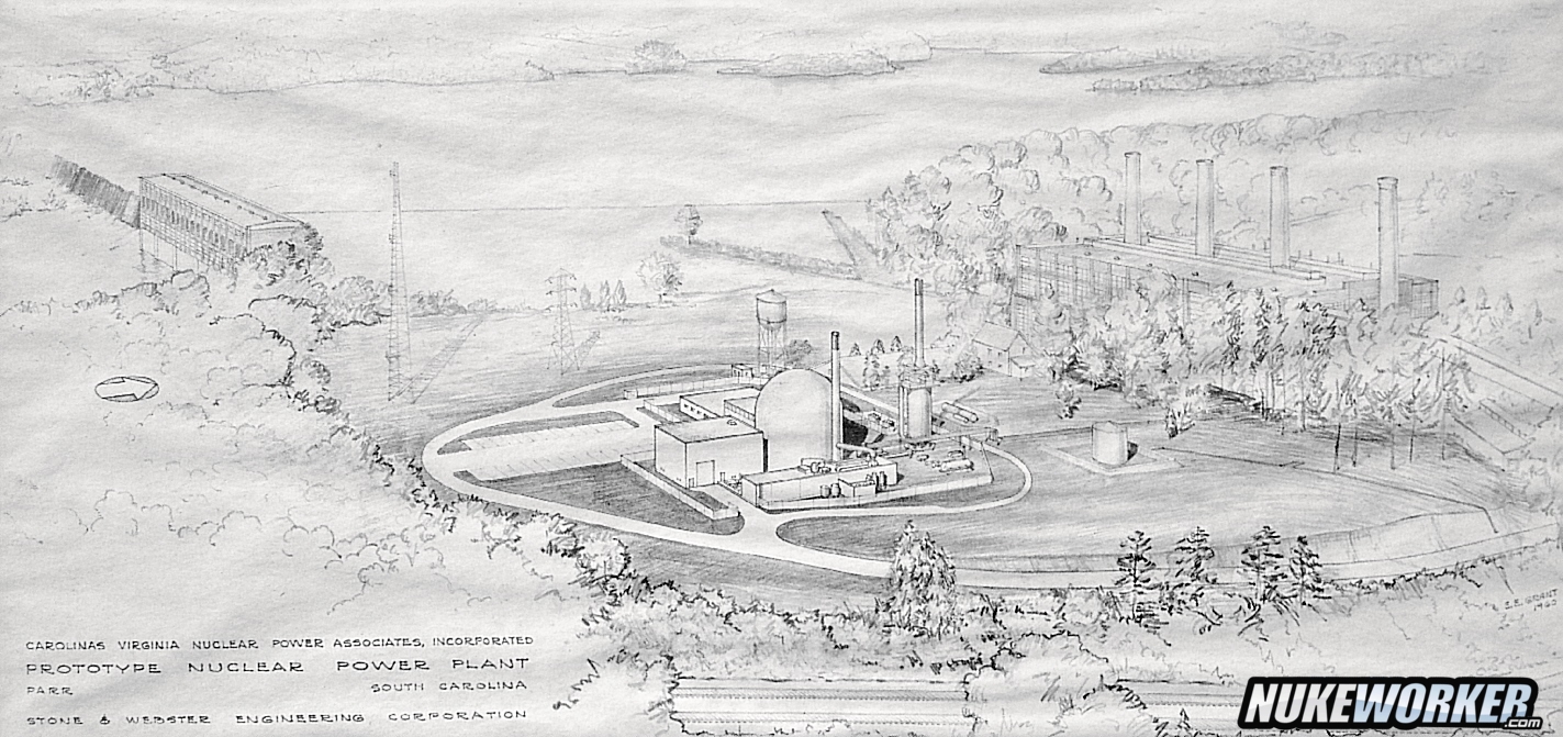 CVTR Drawing
Original pencil rendering of the CVTR plant facility.
Keywords: CVTR