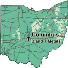 B and T Metals Map
