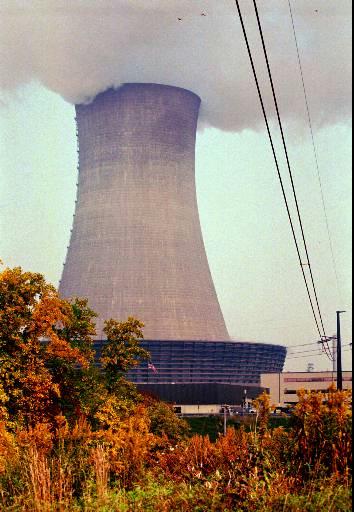Limerick Nuclear Generating Station
Clouds spew from a cooling tower at PECO's nuclear generating station in Limerick, Pa., Friday, Oct. 10, 1997. A fire did minor damage to a non-nuclear section of the Limerick nuclear plant during a test of the backup generators, Thursday, Oct. 9, 1997.
Keywords: Limerick Nuclear Generating Station