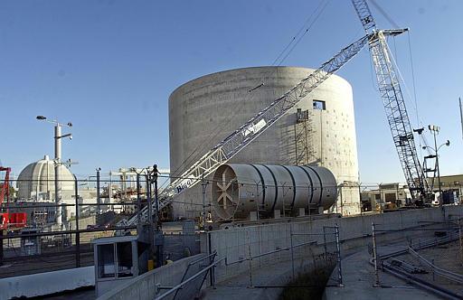 San Onofre Nuclear Generating Station
A steel and concrete tube holding over 600 tons of nuclear waste sits in a secured holding area along the Pacific Ocean at the San Onofre Nuclear Power Plant Tuesday, Oct. 21, 2003, near San Clemente, Calif. In a few weeks, the spent nuclear reactor will leave Southern California by barge for a journey around the tip of South America en route to its final resting place in a disposal facility in South Carolina.
Keywords: San Onofre Nuclear Generating Station Power Plant SONGS