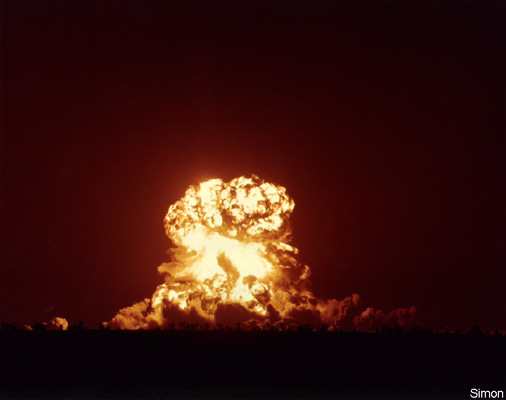 Simon
Yield: 43 kilotons
Location: Nevada Test Site
Date: 25.Apr.1953
