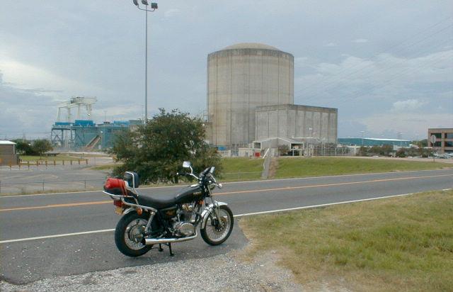 Waterford Nuclear Power Plant
We used to call this motorcycle ride the "A bomb run". In 1979 we watched them build these massive concrete walls from the then new GS Suzuki's we rode. The thick concrete vaults now contain the Waterford 3 nuclear reactor in Taft, Louisiana.
Keywords: Waterford Nuclear Power Plant