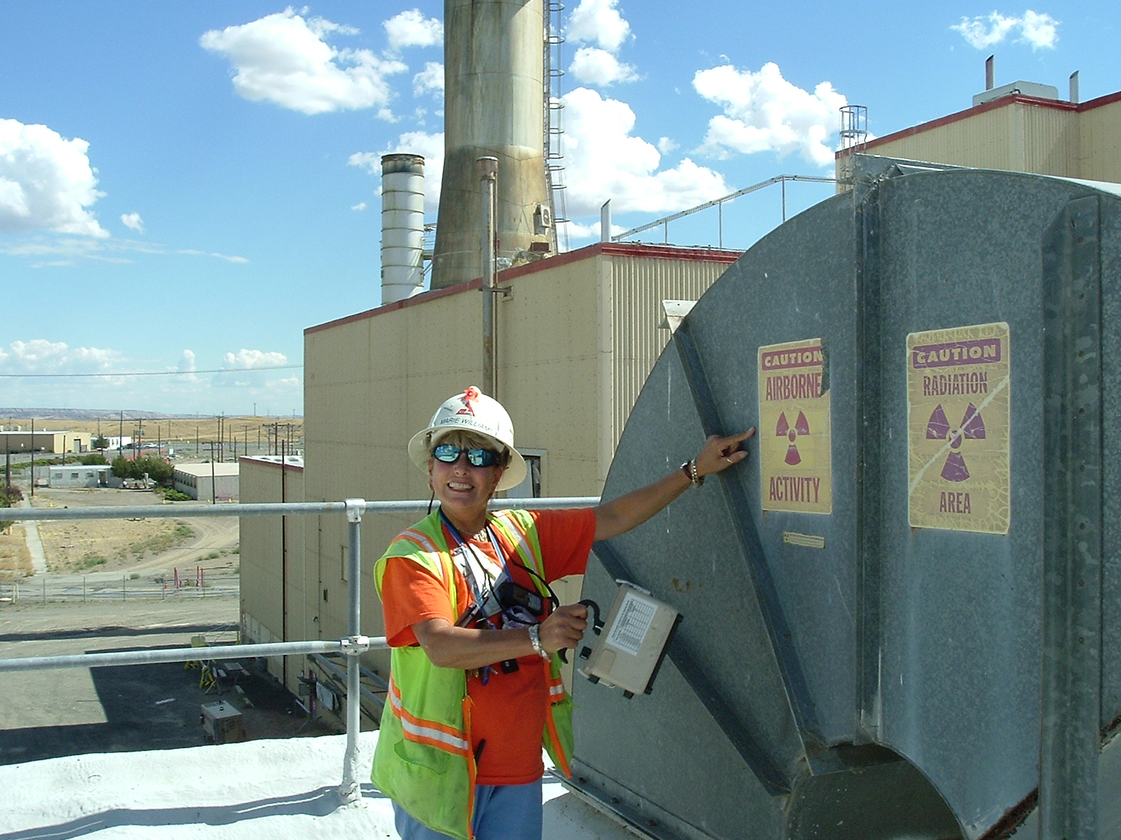 100N 109N Roof
Marie Williams, RCT poses next to the ancient signage on the roof's vent ducts
