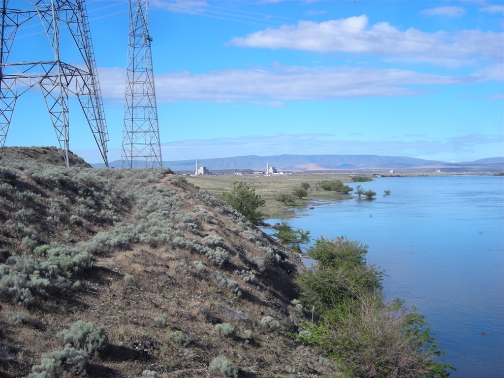 View of the K Reactors from downriver.
