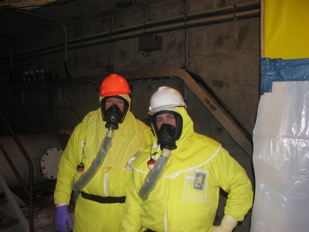Mark Sims and Dave Creech
Somewhere in the bowels of 105N, lift station I believe.
