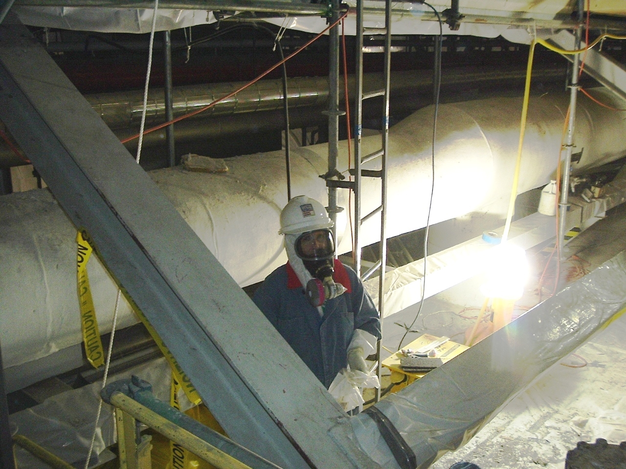 Sheila Mosely
Job coverage during asbestos removal in the 109N building, circa 2009.
