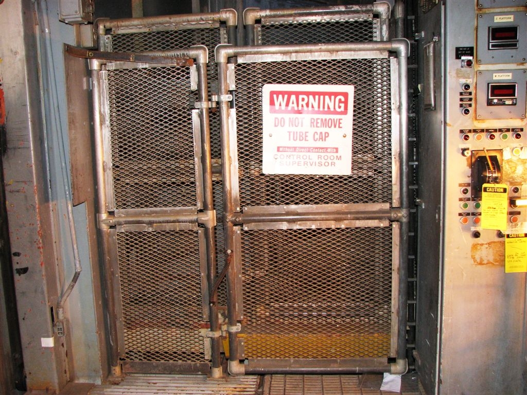 Gates to the front face of the reactor
