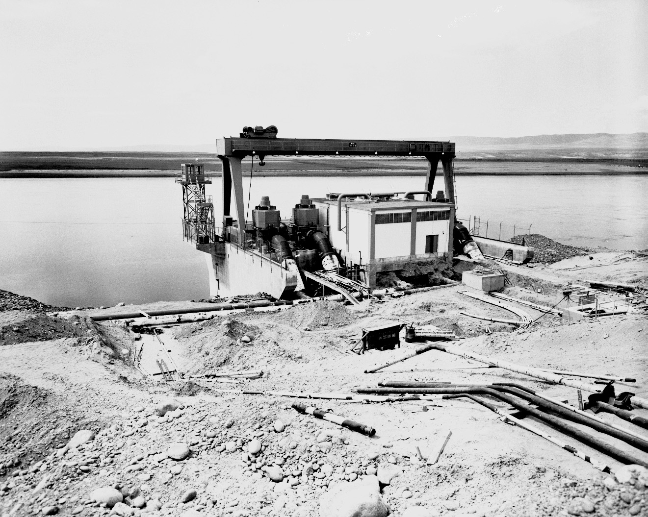 181N construction days
Found this photo dated May 17, 1960.  I believe it's the river pump house, 181N.
