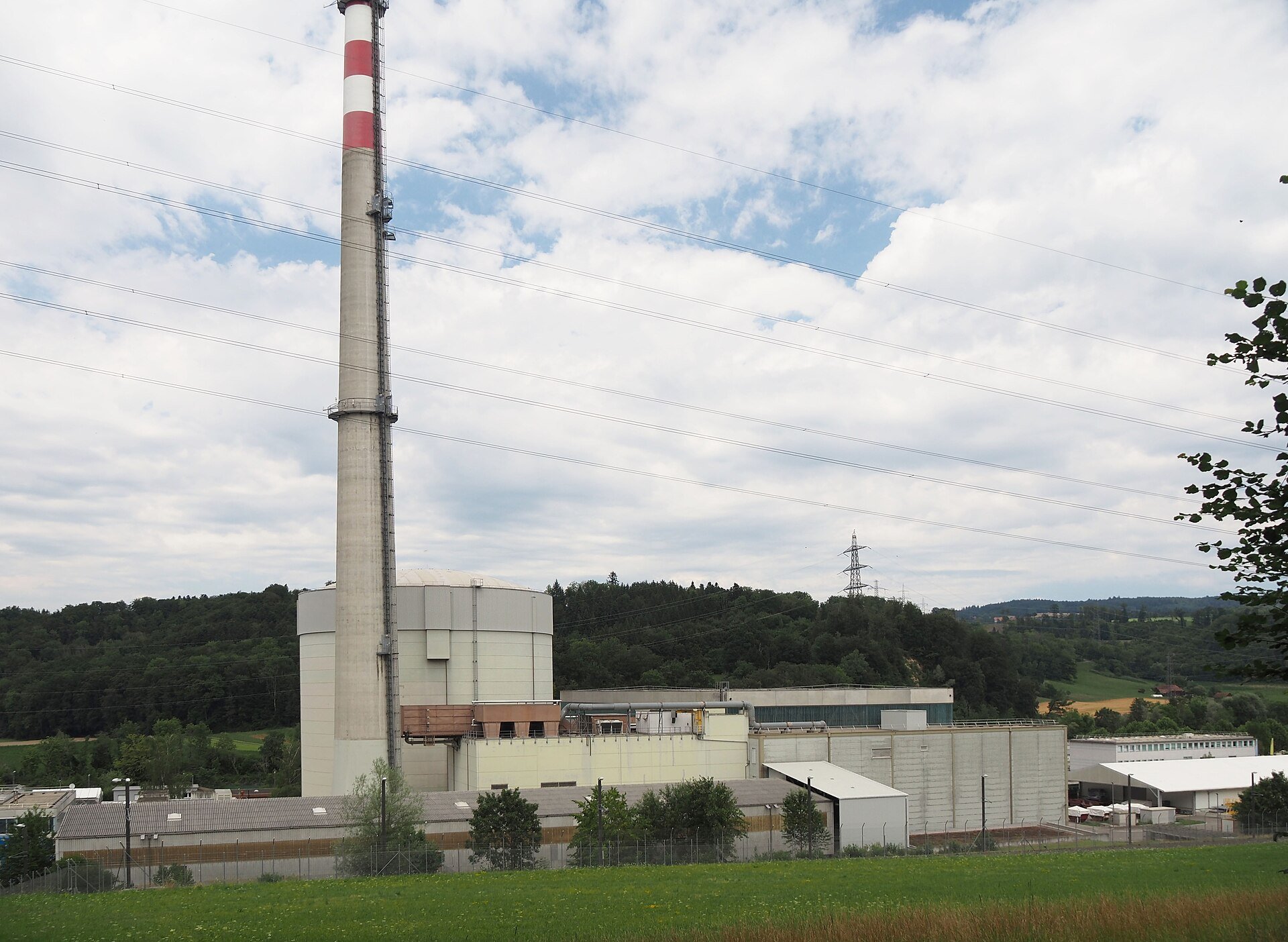 Muehleberg tall chimney and plant buildings