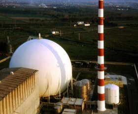 Garigliano dome and stack at dusk
