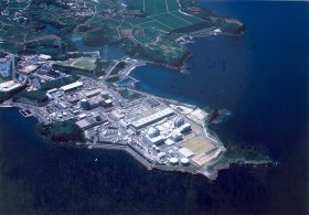 Genkai aerial view of coastal complex