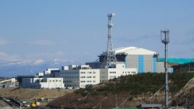 Ohma plant with mountains behind
